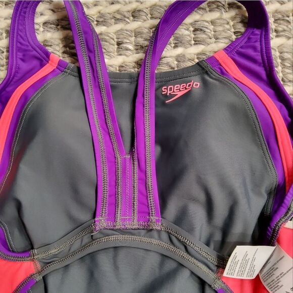 Speedo Quantum Splice One Piece Swimsuit Size 10 - Picture 8 of 9